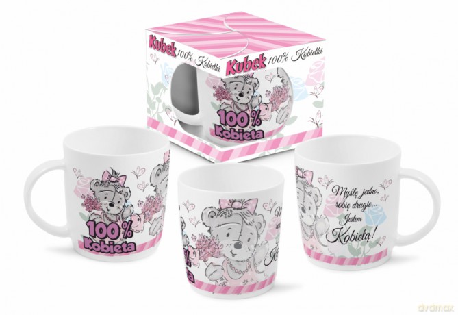 Kubek Miśki "100% Kobieta" 370 ml