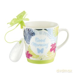 Kubek sweet 290ml dżungla z zaparzaczem silikonowym