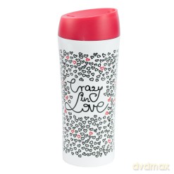 Kubek termiczny 400ml - Crazy in love - AM-LOVE