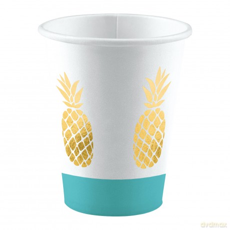 Kubki 250ml ananas op.8szt