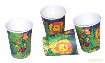 Kubki dżungla 180/200ml (10szt)