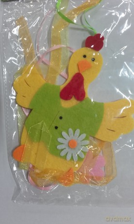 Kurczak ozdobny wielk. wiszący filcowy
