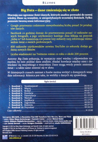 Big Data Rewolucja Która Zmieni Nasze Myślenie Pracę I Życie - Viktor Mayer-Schonberger [AUDIOBOOK] [CD-MP3]