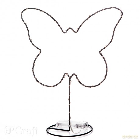 Metalowa dekoracja - Motyl LED 26x32cm DPME-005