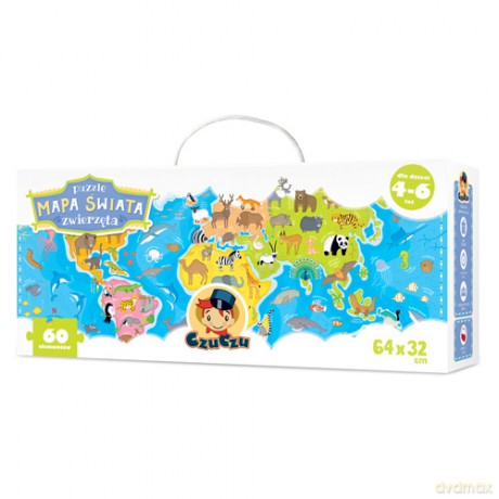 Czuczu Mapa Świata Zwierzęta [PUZZLE]