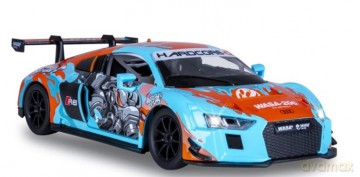 Model 1:24 Audi R8 LMS Wasa niebieski światło + dźwięk
