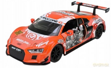 Model 1:24 Audi R8 LMS Wasa pomarańczowy światło + dźwięk