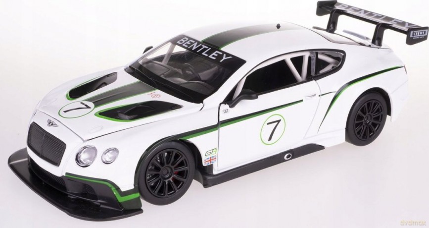 Model 1:24 Bentley Continental biały światło + dźwięk