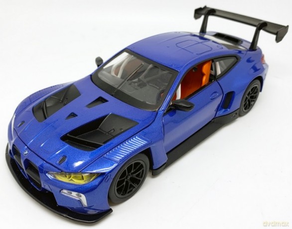 Model 1:24 BMW M4 TG3 niebieski światło + dźwięk