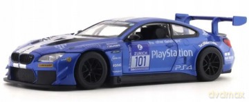 Model 1:24 BMW M6 GT3 niebieski światło + dźwięk