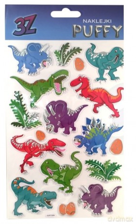 Naklejka Puffy dinozaury