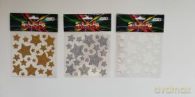 Naklejka świąteczna brokatowa 2 plansze (3 warianty kolorystyczne) NKX-6150