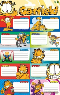 Naklejki na zeszyt Garfield 20szt/opak