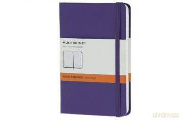 Notes classic Moleskine P fioletowy w linie w twardej oprawie 9x14cm (MOMM710R)