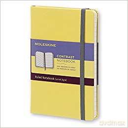 Notes Contrast Moleskine Notebook P cytrynowy w linie w twardej okładce 9x14cm (MOLCCTMM710M12)