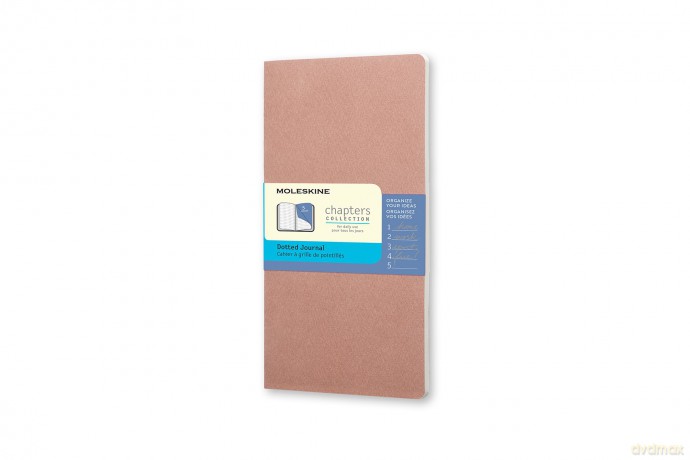 NOTES journal Moleskine slim pocket jasno różany w kropki 7,5x14cm (MOCPT024D4)