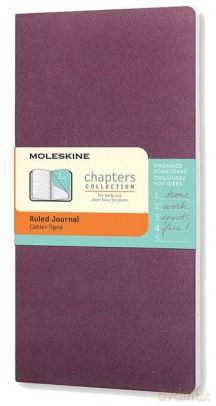 NOTES journal Moleskine slim pocket purpurowy w linie 7,5x14cm (MOCPT021H8)