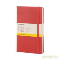 Notes Moleskine L koral oranż w kratkę w twardej oprawie 13x21cm (MOQP061F16)