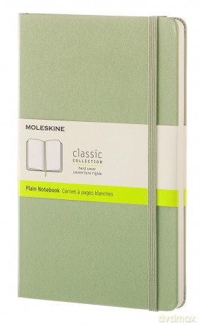 Notes Moleskine L pistacjowy gładki w twardej oprawie 13x21cm (MOQP062K12)