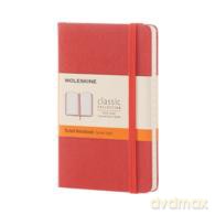 Notes Moleskine P koral oranż w linie w twardej oprawie 9x14cm (MOMM710F16)