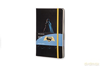 Notes Moleskine specjalna edycja L Batmanvs Superman w linie w twardej oprawie 13x21cm(MOLEBVSAQP060)