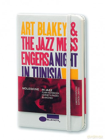 Notes Moleskine specjalna edycja L Bluenote biały gładki w twardej oprawie 13x21cm (MOLEBLQP012)
