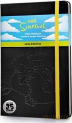 Notes Moleskine specjalna edycja L simpsonowie czarny gładki w twardej oprawie 13x21cm (MOLESQP062)