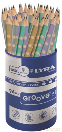 Ołówek Lyra Groove slim metaliczne HB 96szt w opakowaniu mix
