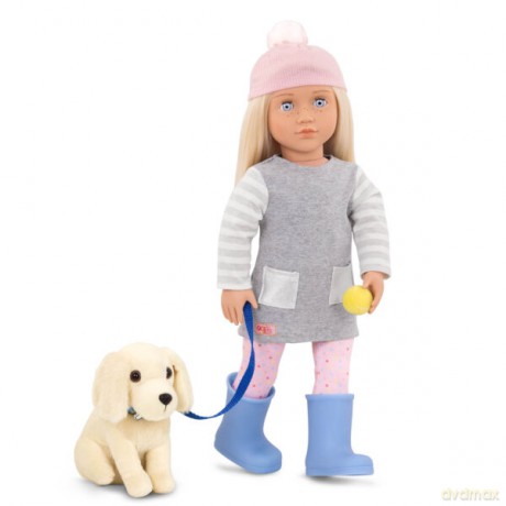 Our Generation Lalka MEAGAN 46cm z pieskiem rasy Golden Retriever