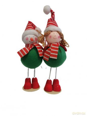 Ozdoba bożonarodzeniowa stojąca mix figurek aniołek/bałwanek/ mikołaj 18cm