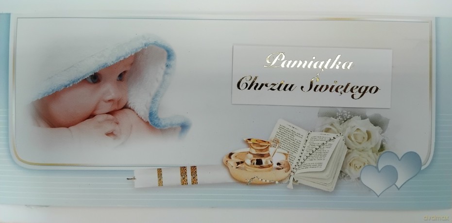 Pamiątka mini chrzest z pudełkiem (17x8,5x1,7cm) 1199 mix