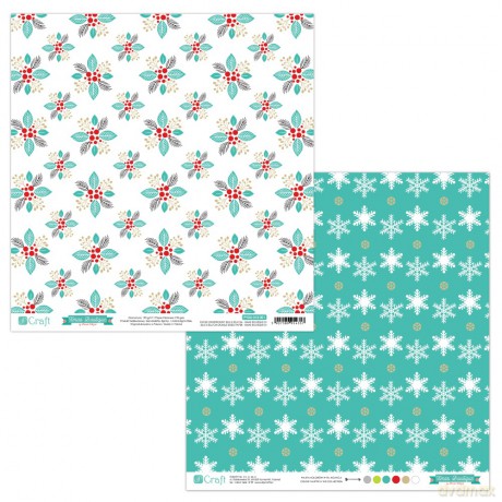 Papier dwustronny 30,5 x 30,5 cm - Xmas Boutique 01, 5 szt. (PYDU-012-P01)