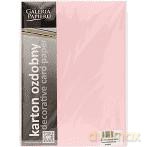 Papier ozdobny (wizytówkowy) Galeria Papieru gładki różowy satynowany A4 210g op. 20 arkuszy