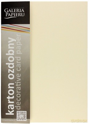 Papier ozdobny (wizytówkowy) Galeria Papieru Holland kremowy A4 200g op. 20 arkuszy