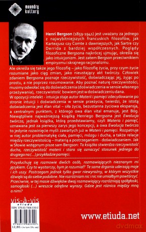 Materia I Pamięć O Stosunku Ciała Do Ducha - Henri Bergson [KSIĄŻKA]