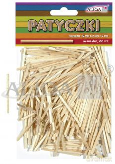Patyczki kreatywne bezbarwne 500szt 42x2x2mm PK-0166