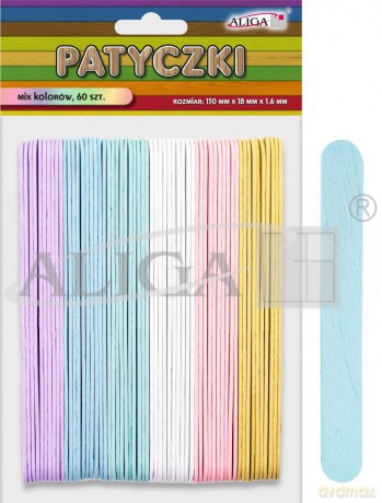Patyczki kreatywne mix kolorów 60szt 150x18x1,6mm
PK-4918