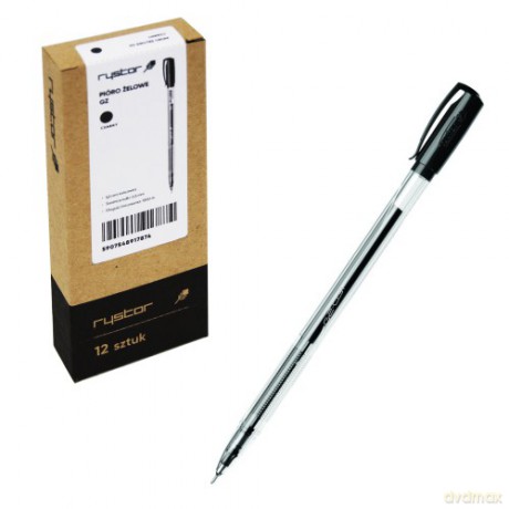 Pióro żelowe czarne GZ-031/A 12szt