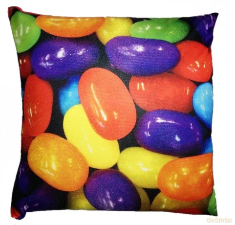 Poduszka 40x40 JELLY BELLY(poszewka na zamek zdejmowana do prania)