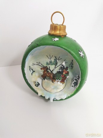Pozytywka bombka z ceramiki mix 12x16cm