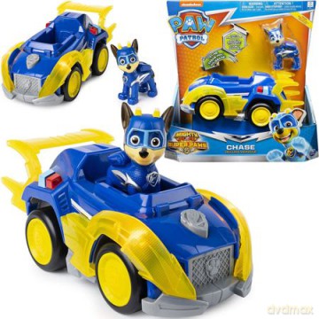 Psi Patrol Radiowóz Deluxe Chase światło i dźwięk Mighty Pups [FIGURKA]