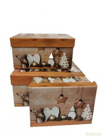 Pudełko prezentowe 3szt 16x12x6,5cm, 14x10x6cm, 12x8,5x5,5cm