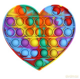 Push Bubble Pop It zabawka sensoryczna antystresowa kształt serce wielokolorowe Popit