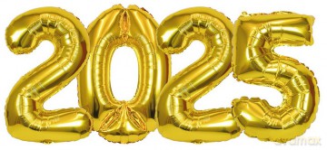 Rok 2025 - zestaw balonów foliowych