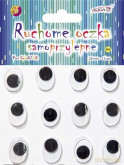 Ruchome oczka 20mm 12szt blister MT-6417(161)