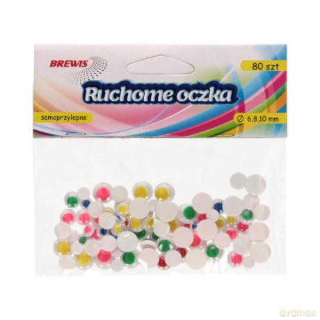 Ruchome oczka RO7 kolorowe 6, 8, 10 mm