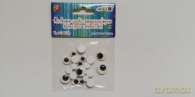 Ruchome oczka świecące w ciemności mix rozmiarów 20szt blister MT-6422(179)