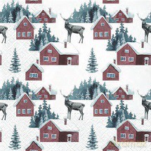 Serwetka BN Lunch Decor Nordic village 33x33 20szt./op.