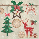 Serwetka BN Lunch Decor Rustic christmas 33x33 20szt./op.