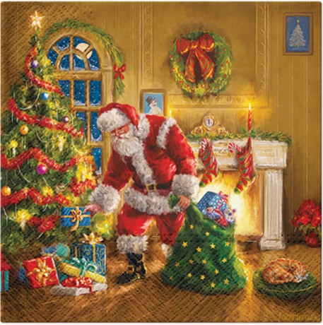 Serwetka BN Lunch Decor Santa is Here 33x33 20szt./op.
